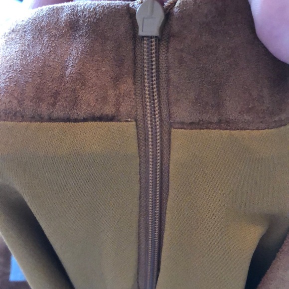 Thick faux suede circle skirt midi-length - Picture 4 of 6